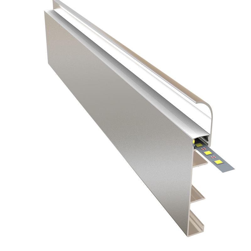 ALÜMİNYUM ALTI OVAL LEDLİ SÜPÜRGELİK PROFİLİ